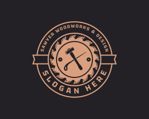 Woodworking Carpentry Tools logo design