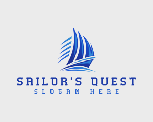 Sailboat Yacht Cruise logo design