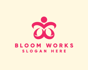 Floral Spa Wellness logo design