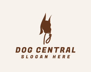 Great Dane Dog Leash logo design