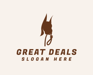 Great Dane Dog Leash logo design