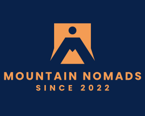 Mountain Camping Letter M logo design