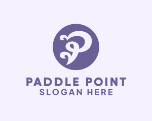 Violet Fancy Letter P logo design