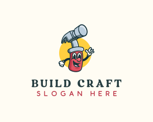 Hammer Construction Carpentry logo design