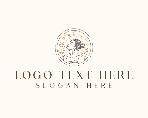 Woman Beauty Floral logo