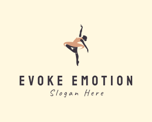 Woman Ballerina Dancer logo design