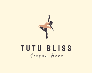 Woman Ballerina Dancer logo design