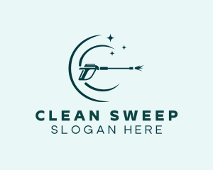 Sparkle Clean Pressure Washer logo design