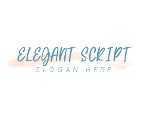 Watercolor Script Wordmark logo design