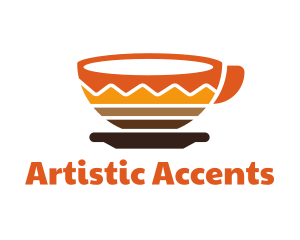 Artistic Coffee Cup logo design