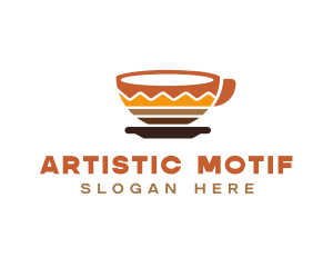 Artistic Coffee Cup logo design