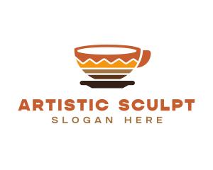 Artistic Coffee Cup logo design