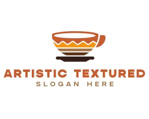 Artistic Coffee Cup logo design