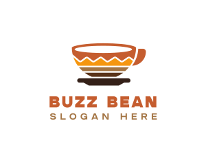 Artistic Coffee Cup logo design