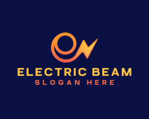 Electricity Voltage Letter E logo design