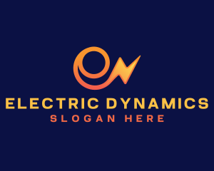 Electricity Voltage Letter E logo