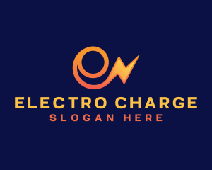 Electricity Voltage Letter E logo design