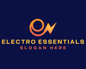 Electricity Voltage Letter E logo