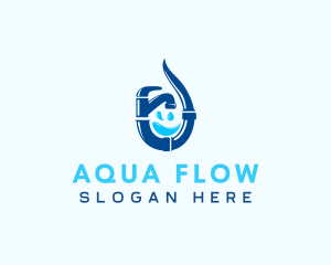 Faucet Pipe Plumbing logo design