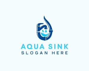 Faucet Pipe Plumbing logo design