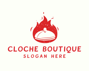 Flame Cloche Restaurant logo design