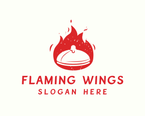 Flame Cloche Restaurant logo design