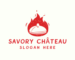 Flame Cloche Restaurant logo design