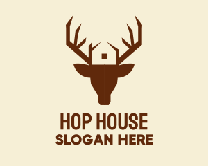 Reindeer Antler House  logo design