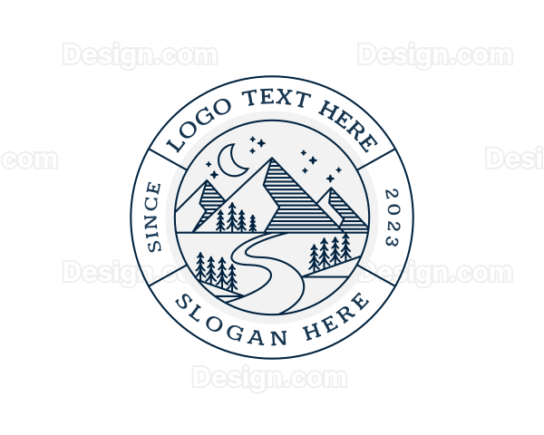 Mountain Nature Camping Logo