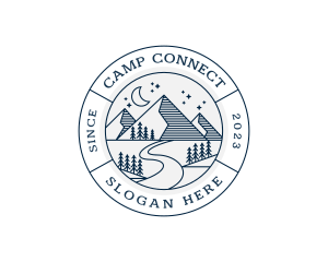 Mountain Nature Camping logo design