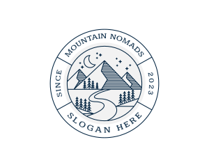 Mountain Nature Camping logo design