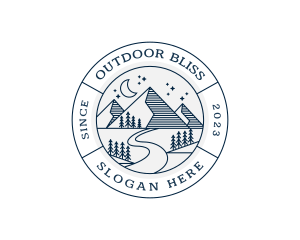 Mountain Nature Camping logo design