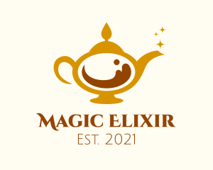 Magical Coffee Lamp logo design