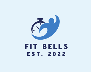 Fitness Training Stopwatch logo design