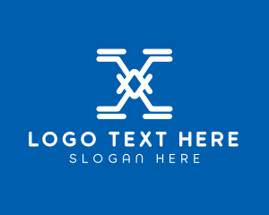 Digital Tech Letter X logo