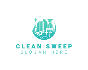 Housekeeping Cleaning Sanitation logo design