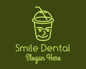 Smiling Face Drinking Cup logo design