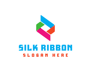 Colorful Ribbon Agency logo design