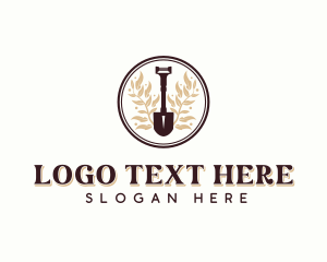 Shovel Landscaper Planting logo