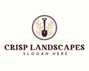 Shovel Landscaper Planting logo