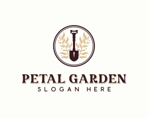 Shovel Landscaper Planting logo design