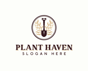 Shovel Landscaper Planting logo design