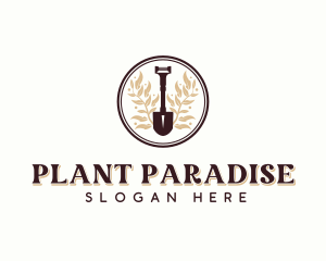 Shovel Landscaper Planting logo design