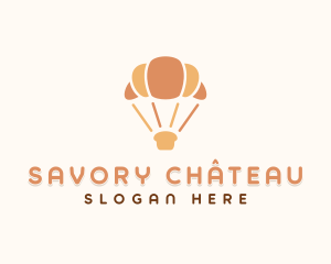 Croissant Parachute Bakery logo design