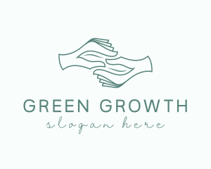 Green Hands Masseuse logo design