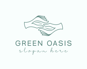 Green Hands Masseuse logo design