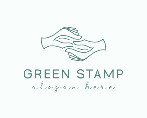 Green Hands Masseuse logo design