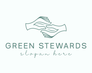 Green Hands Masseuse logo design