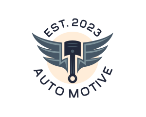 Automotive Piston Wings logo design