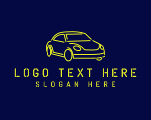 Yellow Neon Car logo